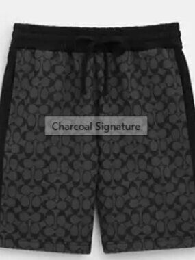 Coach Men’s XXL Charcoal Signature Cotton Shorts NWT